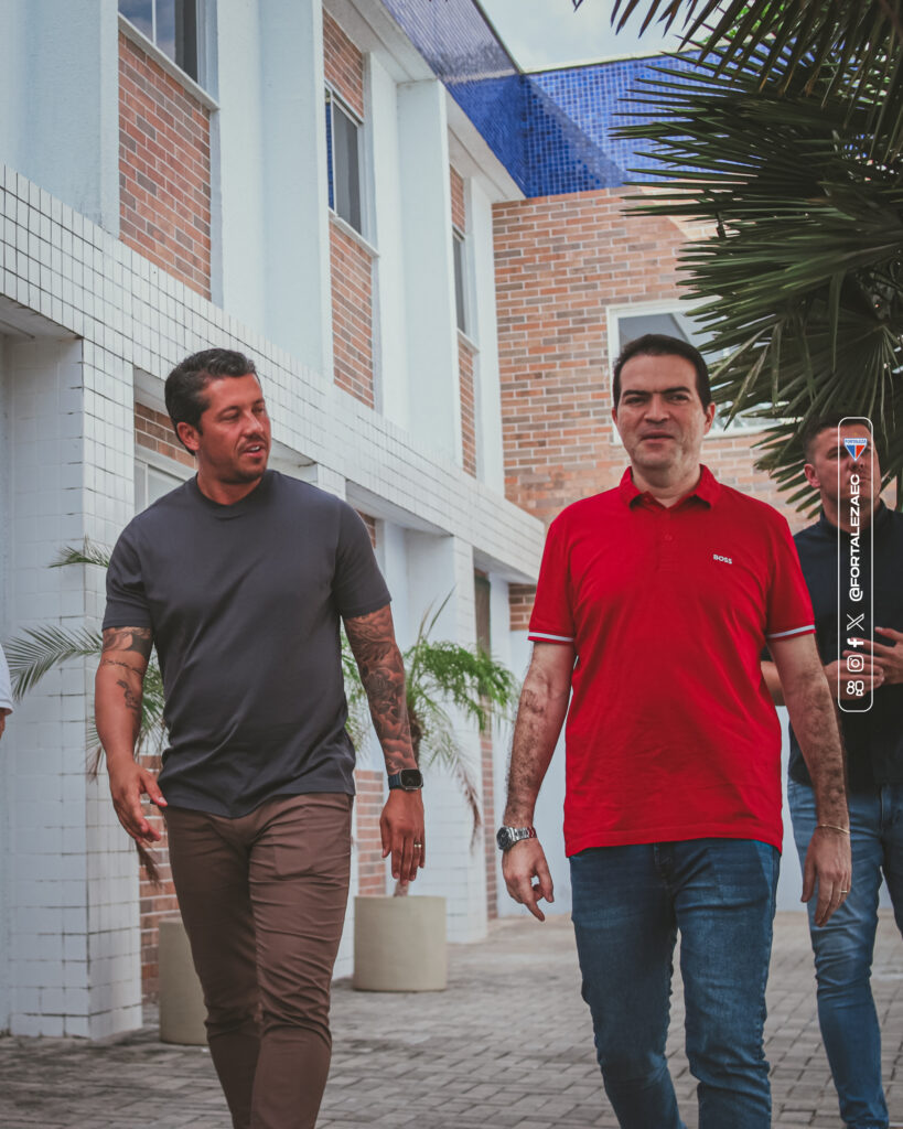 Thiago Carpini, novo treinador do Fortaleza, e Marcelo Paz